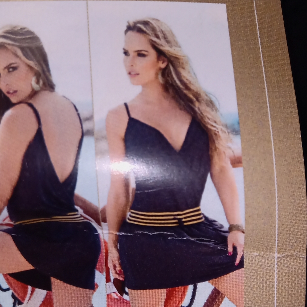 Black and gold summer dress